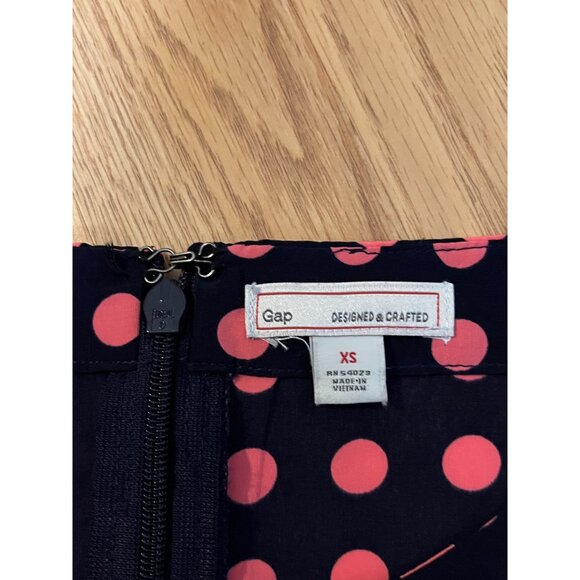 Gap X-SmallNavy & Pink Polka Dot Dress - Picture 3 of 4